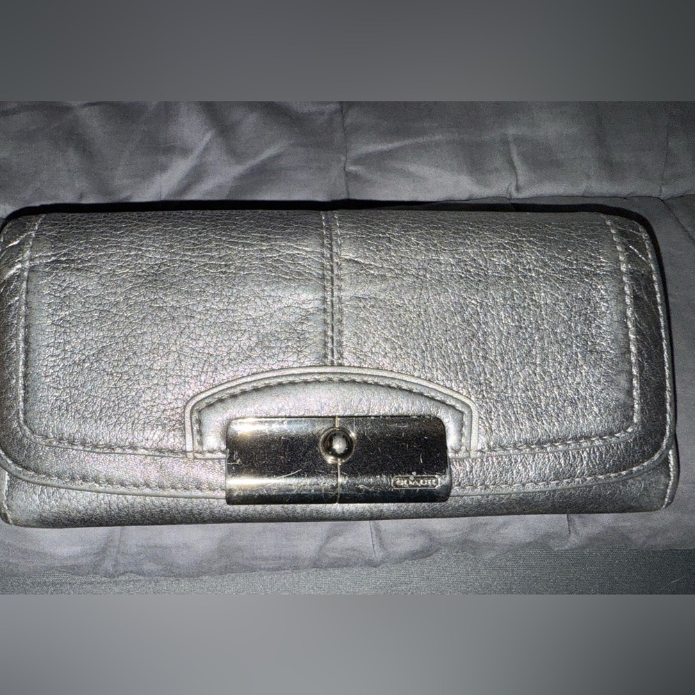 Coach silver wallet
